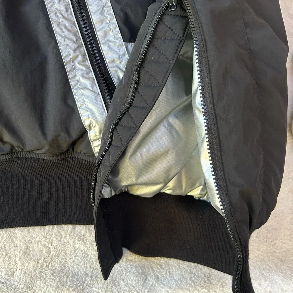 Jordan 23 Engineered MA-1 Black‎ Silver Puffer Jacket Mens Down Fill Size L MINT